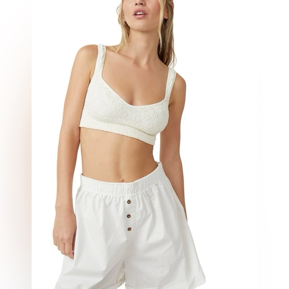 NWOT Free People Seamless Just Like That Textured Bralette Ivory Size XS/S